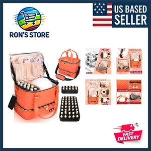 Nail Polish Organizer Bag Holds 50 Bottles 15ml/0.5 fl.oz& Nail Lamp, Woven L... - Picture 1 of 10