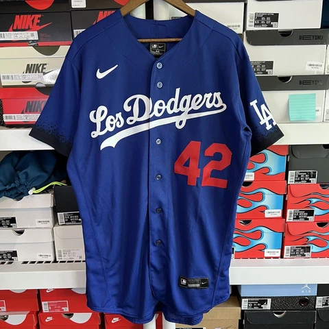 Nike City Connect Jackie Robinson Los Dodgers Authentic Jersey Men’s Size M 44 Cover