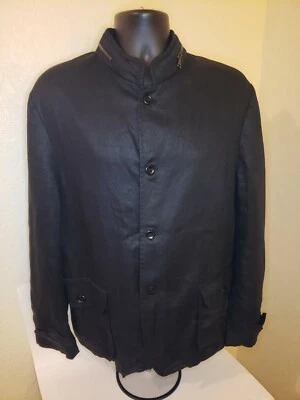 John Varvatos Jacket Hooded Parka 100% Linen Size 54 - Image 1 of 4