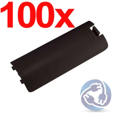 100x Cubierta de batería de repuesto para mando Wii negro Foto 1 de 4
