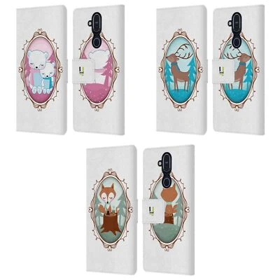 HEAD CASE DESIGNS WINTER ANIMALS LEATHER BOOK WALLET CASE COVER FOR NOKIA PHONES - Image 1 of 4