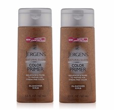Jergens Natural Glow Color Primer In-Shower Scrub, 5.5 Oz (Pack of 2)