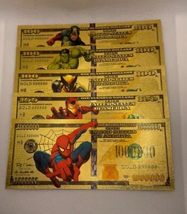 Collectible Gold Foil/Plated Marvel Avengers Bill - Picture 1 of 14