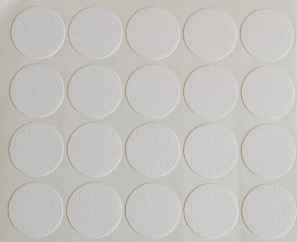 GAS N POW3R 20 X 18MM SELF ADHESIVE SCREW HOLE CAM COVER CAP WHITE FURNITURE KITCHEN BEDROOM