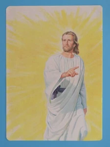 Impresión original 1966 a doble cara Jesús la luz señalando el camino - Imagen 1 de 2