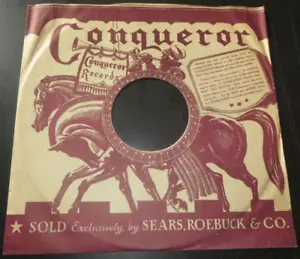 78RPM 10" Conqueror Records sleeve, real nice condition, see photos - Picture 1 of 4