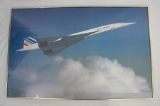 Air France SST Concorde Jet Aircraft Poster? Photo? Framed  Large Vintage
