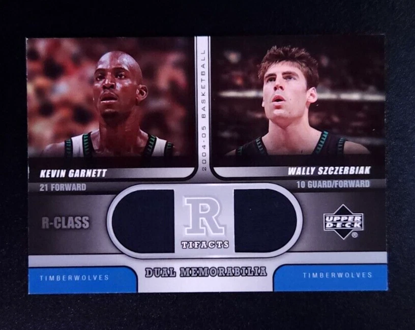2004-05 Upper Deck R-Class R Tifacts Dual Jersey Kevin Garnett/Wally Szczerbiak - Image 1 of 2