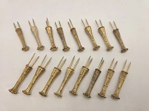 Vintage Napier Gold Plated Corn Skewers 2" Set of 16 MCM 1950s READ - Picture 1 of 10
