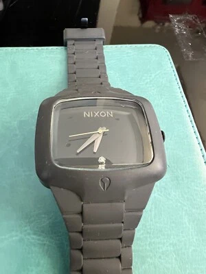 Nixon The Rubber Player All Black Watch EXCELLENT Cond. Vintage 2009 - Image 1 of 3