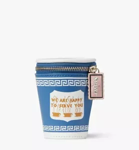 KATE SPADE COFFEE BREAK 3D COIN PURSE KEYCHAIN FOB BAG CHARM NWT - Picture 1 of 5