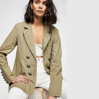 Free People NWT Victoria Jacket Military Crochet Blazer New Small S - Image 1 of 3