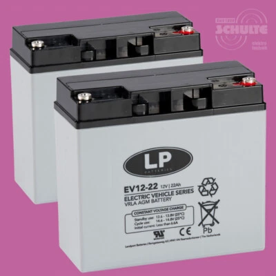 LANDPORT Akku Satz Batterien für Scooter Forca TBY-3500 Mobility-way , 2 x 12V 22Ah