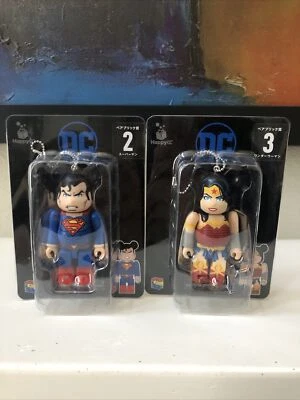 RARO Superman Wonder Woman DC 100% Bearbrick Liga de la Justicia Lote de 2 figuras USSelle Foto 1 de 3