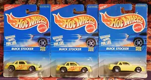 Hot Wheels 3 Diff '96 Yellow Pearl BUICK STOCKER No Tampo & Tampo 5PS + TAMPO LW - Picture 1 of 17