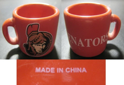 OTTAWA SENATORS NHL HOCKEY OLD RED MINI MUG Cover