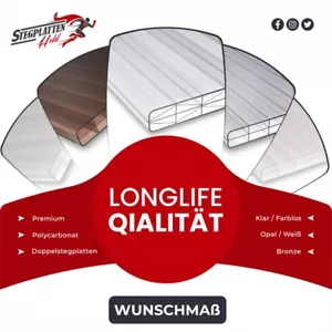 Doppelstegplatten Stegplatten 16mm Polycarbonat verschiedene Strukturen Muster - Bild 1 von 6