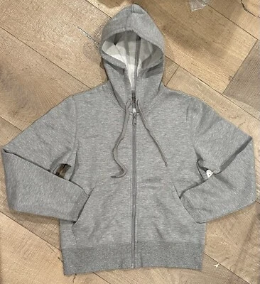 Moletom com capuz de lã Central Park cinza com zíper completo bolsos cordão P  - Imagem 1 de 4