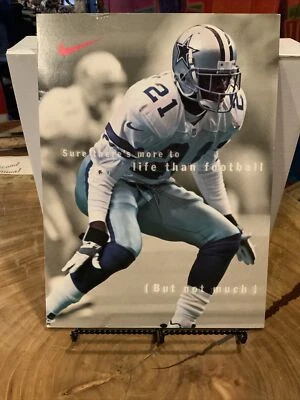 Very RARE NIKE Deion Sanders Dallas Cowboys Retail Display Placard  NFL - Image 1 of 4