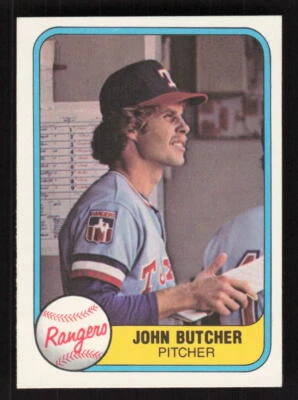 1981 Fleer #635 John Butcher Rookie Texas Rangers - Image 1 of 2