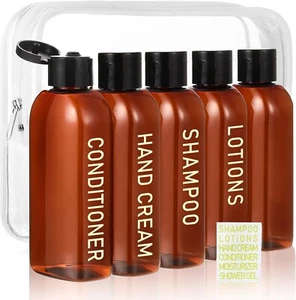 5 Pack Travel Bottles for Toiletries, 3.4oz - Picture 1 of 6