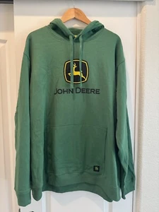 John Deere Tractors Pull Over Hoodie Sweatshirt Trademark Logo, Size XXL #112 - Picture 1 of 6