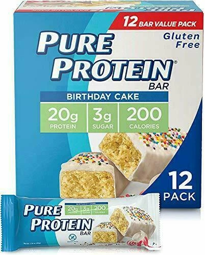 Pure Protein Birthday Cake Protein Bars - Pack of 12