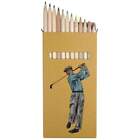 12 x 'Golf Swing' Long 178mm Coloured Pencils / Pencil Set (PE00033936)