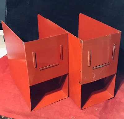 Lote de 2 organizadores periódicos de metal REVISTA GAYLORD soportes de colección diario Foto 1 de 4