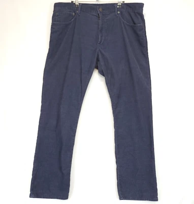 GAP 1969 брюки мужчин 38 x 32 синий вельвет прямой крой хлопковая смесь повседневный опрятный - Изображение 1 из 4