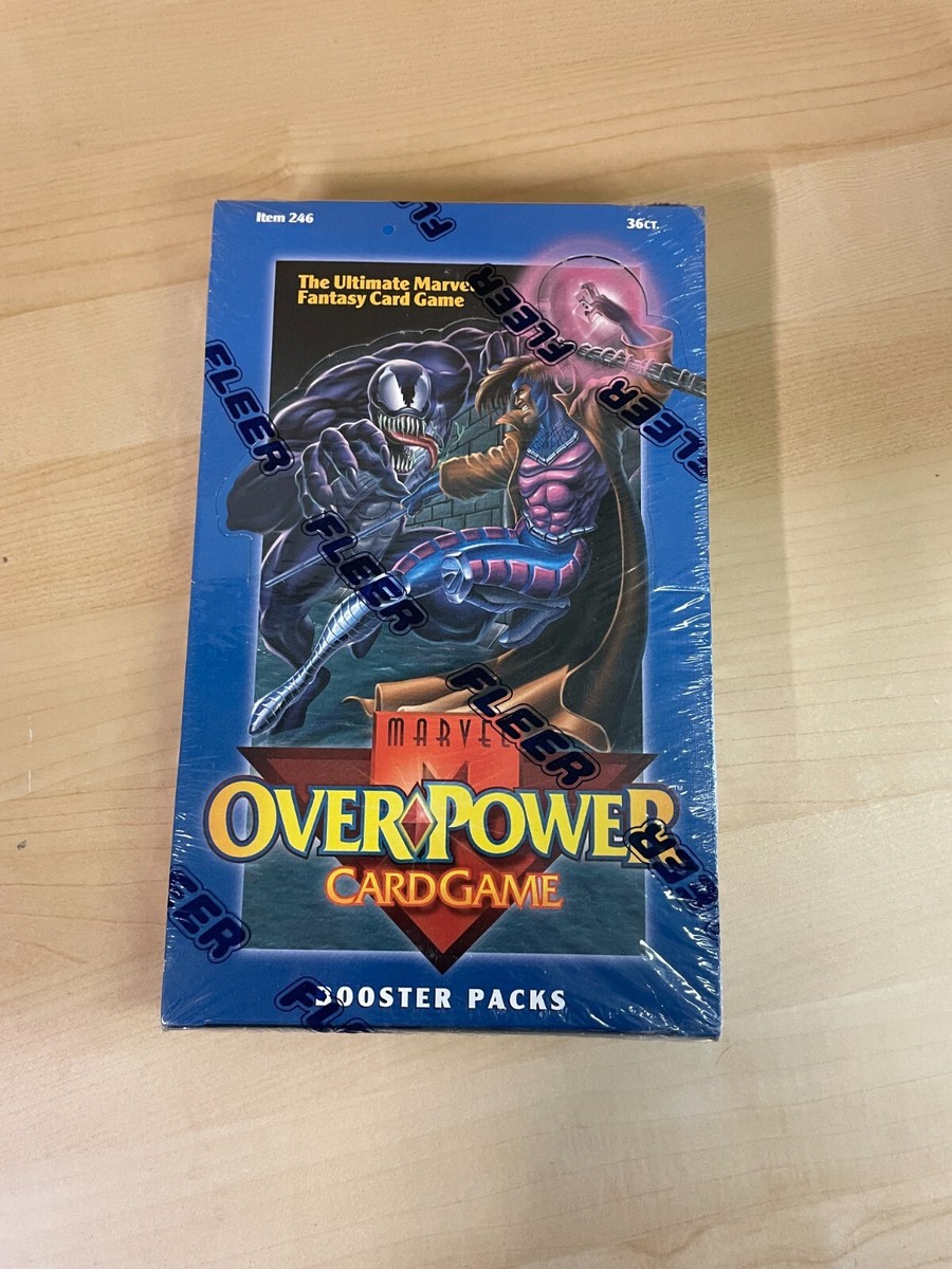 Marvel OverPower Card Game ブースターパック 1995 Fleer Marvel Overpower Card Game Booster Pack Box