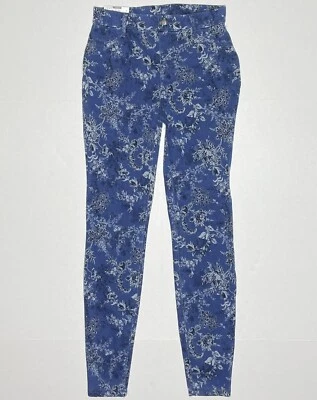 Time & Tru High Rise Stretch Fitted Blue Floral Jegging size XS (0-2) (26”waist) - Image 1 of 4