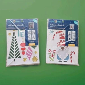 Stencil Adesivi Natale Hello Hobby Lotto di 2 Confezioni Disegni Vacanze Nuovi - Foto 1 di 10