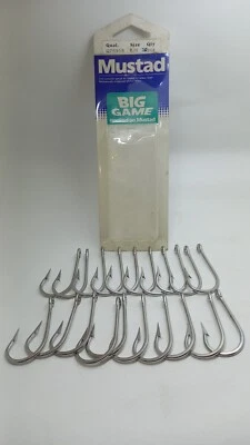20pcs 6/0 Original Mustad 7691S Stainless Steel SS Southern & Tuna Big Game Hook - image 1 of 4