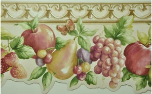 Wallpaper Border Architectural fruits scroll 7084-201B - Picture 1 of 2