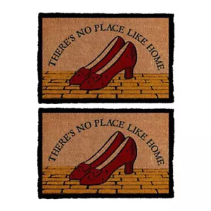 2PK The Wizard Of Oz 60x40cm No Place Like Door Mat Entrance Rug/Doormat Brown - Picture 1 of 2