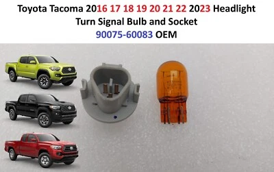 Juego de enchufes de bombilla de señal de giro para faros Toyota Tacoma 2016-2023 90075-60083 OEM Foto 1 de 4