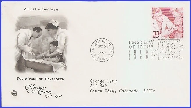 USA4 #3187a ADDR PCS ARTCRAFT FDC   1950s Polio Vaccine Developed - Image 1 of 1