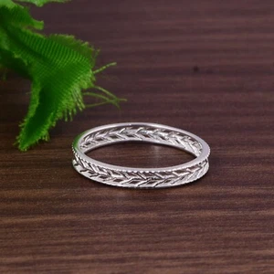 Anillo de eternidad hoja de plata esterlina para madre, esposa, hermana, amiga regalo de moda - Imagen 1 de 10