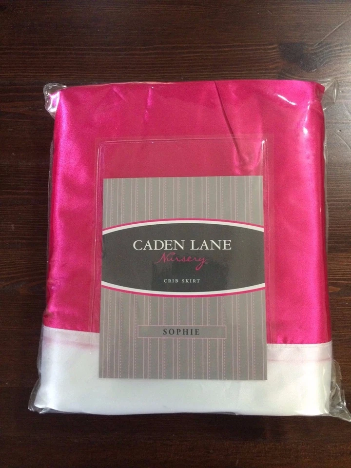 Caden Lane Nursery - Falda Cuna 16" - Sophie - Rosa y Blanco NUEVO Foto 1 de 1
