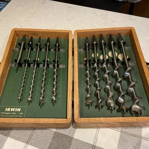 Juego de 10 brocas de barrena de soporte Irwin "AM" de colección con caja ¡Bonito! USA - Imagen 1 de 6