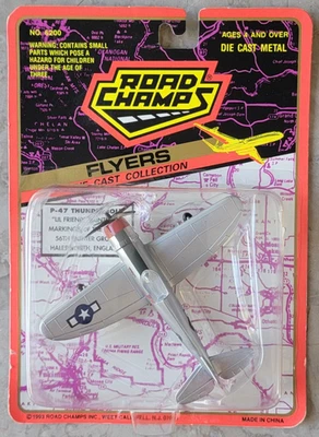 De colección Nuevo 1993 Road Champs Flyers Diecast P-47 Thunderbolt Segunda Guerra Mundial Caza Bombardero Foto 1 de 4