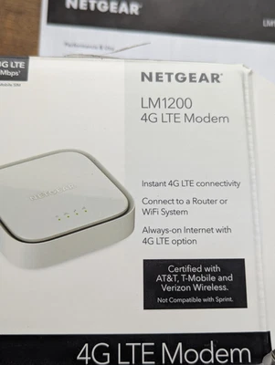 Netgear LM1200 4G LTE Broadband Modem - White - Image 1 of 4