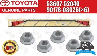 Toyota OEM Strut tower bar front 53607-52040/90178-08026(x6)for GR Yaris - Image 1 of 4