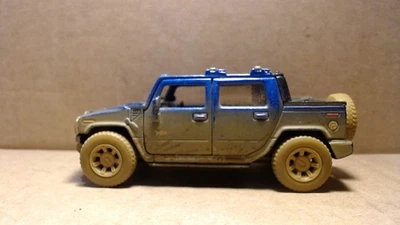 2014 KINSMART 1:40 2005 HUMMER H2 SUT MUDDY carro fundido SUV azul Pull & Go China - Imagem 1 de 4