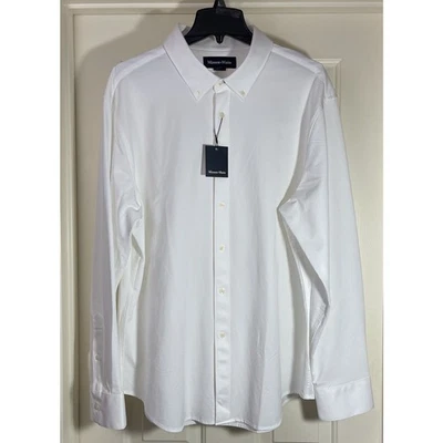 Mizzen Main Ellis Oxford Shirt Mens XXL White Performance Button Down MSRP $138 - Image 1 of 4