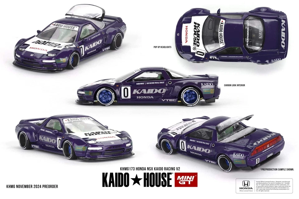 Mini GT KHMG173 Kaido House Honda NSX Kaido Racing V2 Die Cast 1/64 - Immagine 1 di 1