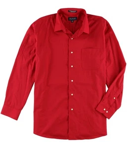 Bill Blass Regular-Fit Woven Dress Shirt Red 17.5" Neck 34"-35" Sleeve - Picture 1 of 1