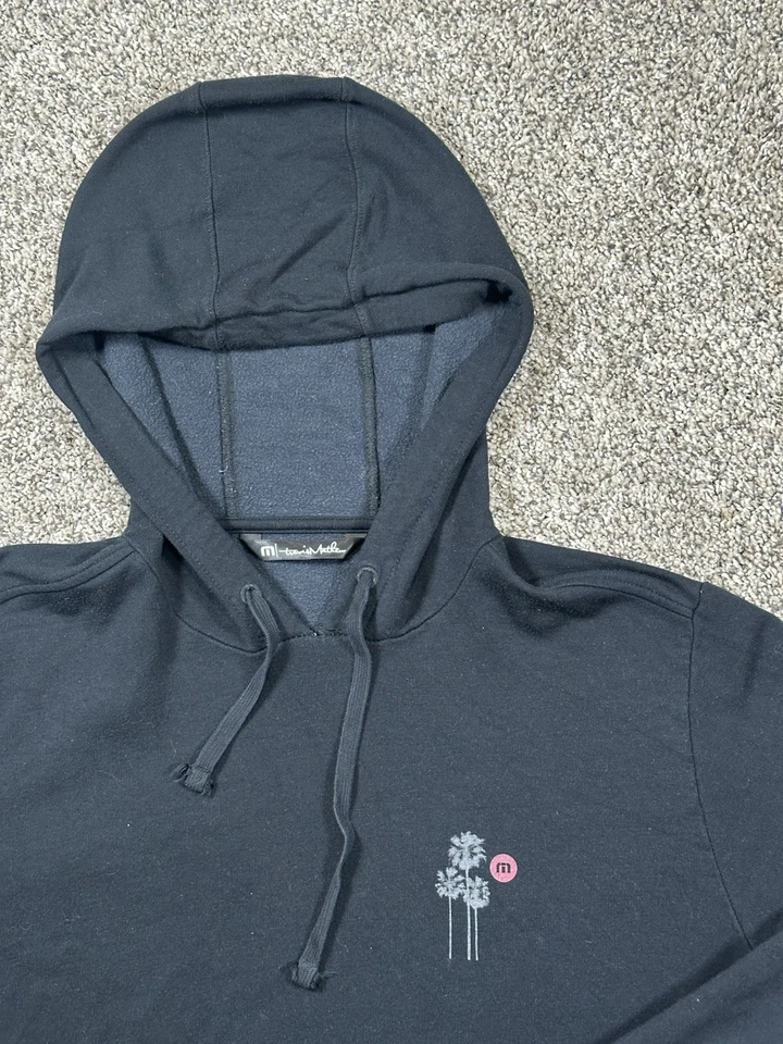 Sudadera con Capucha Travis Mathew Golf Hombre Mediana Negra Bolsillos Logo Golfista Grande Foto 1 de 4