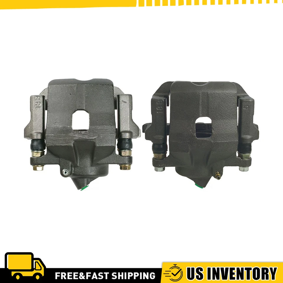 Par de pinças de freio a disco dianteiras com conjunto de suportes para 2001 - 2005 Toyota RAV4 - Imagem 1 de 4